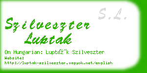 szilveszter luptak business card